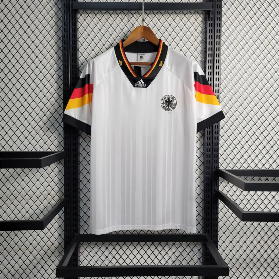 ドイツ代表 ホーム 1992 レトロ ユニフォーム 半袖 Ｔシャツ