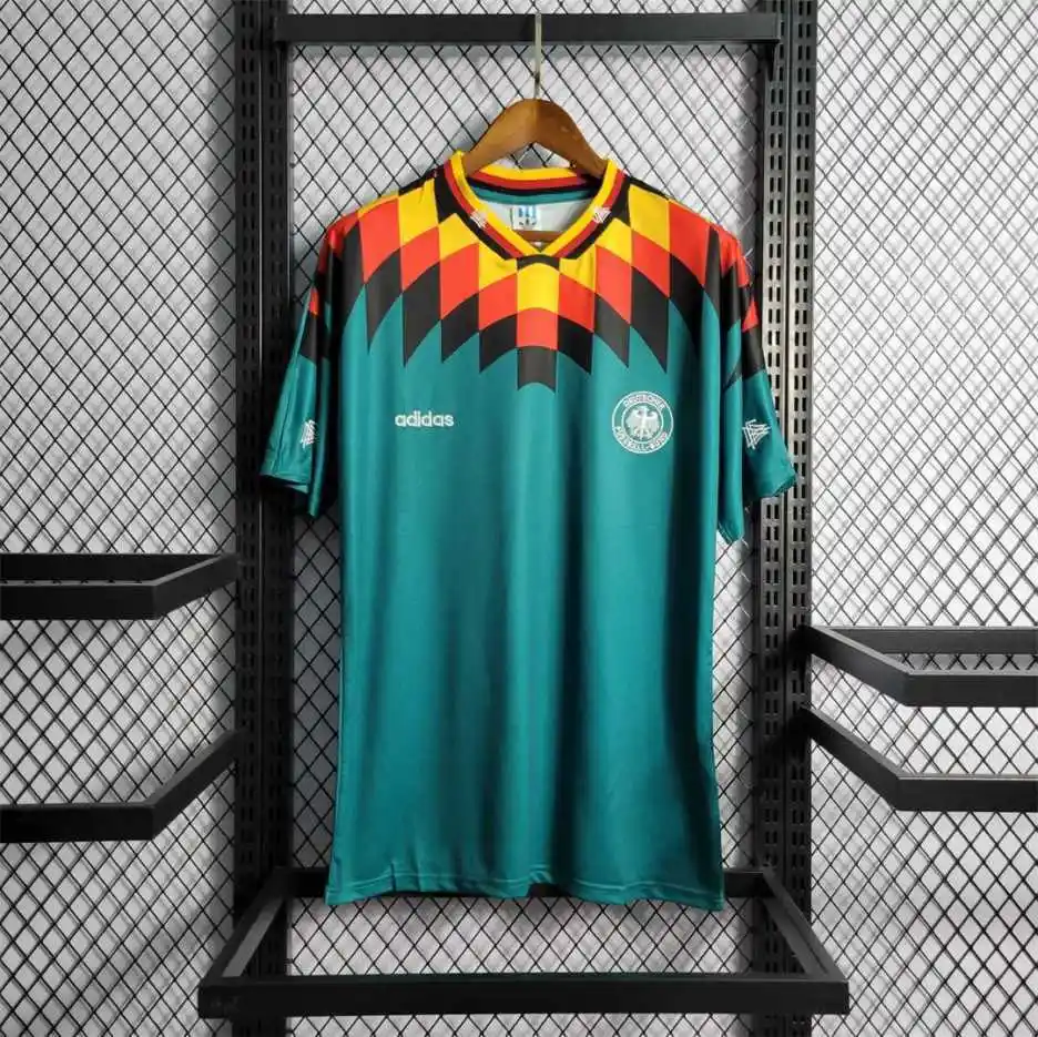 ドイツ代表 アウェイ 1994 レトロ サッカー ユニフォーム 半袖 Ｔシャツ