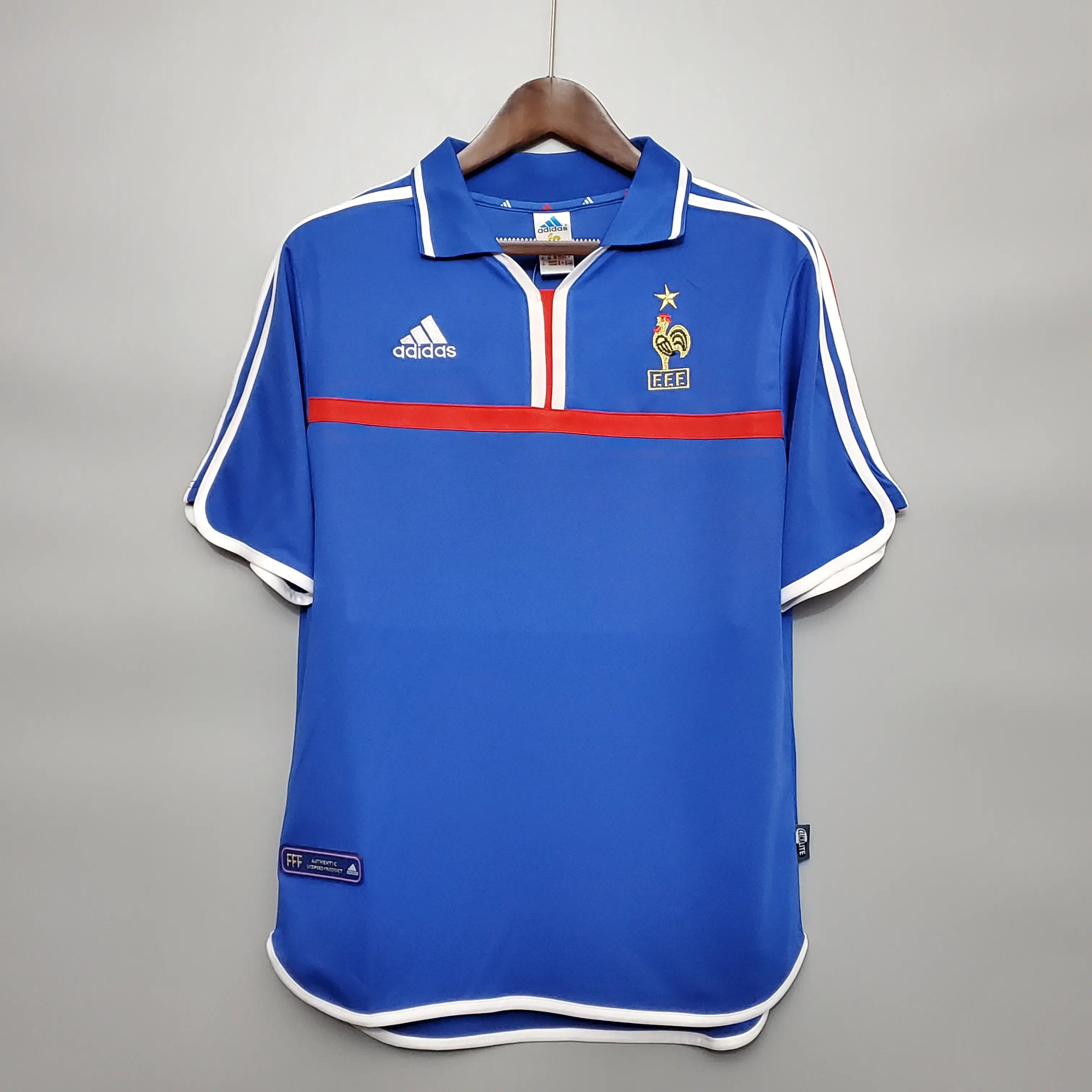 フランス代表 ホーム 2000 ユニフォーム レトロ 半袖 Tシャツ