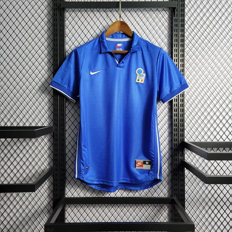 イタリア代表 ホーム 1998 ユニフォーム レトロ 半袖 Tシャツ
