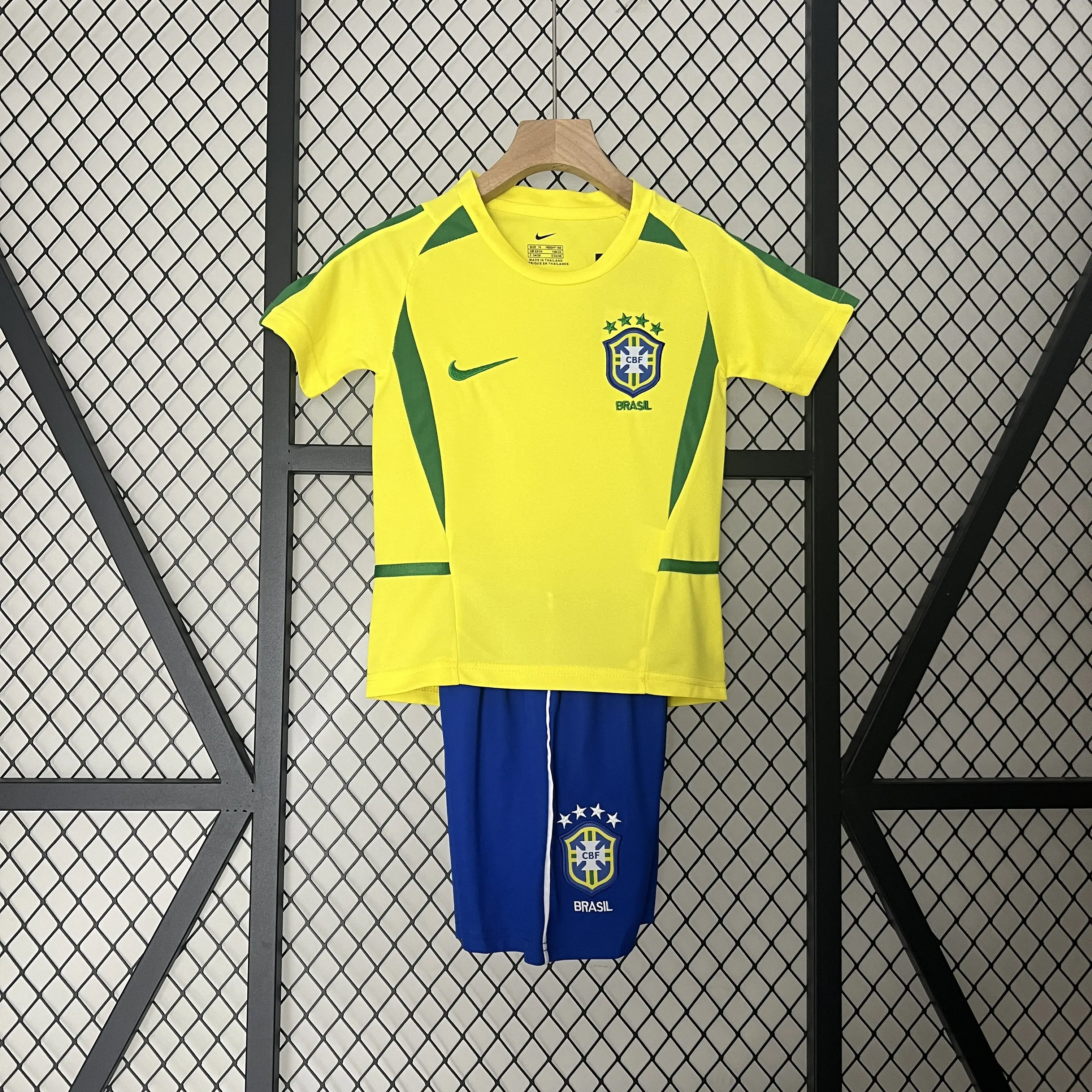 ブラジル代表 ホーム 2002 ユニフォーム キッズ 半袖 上下セット