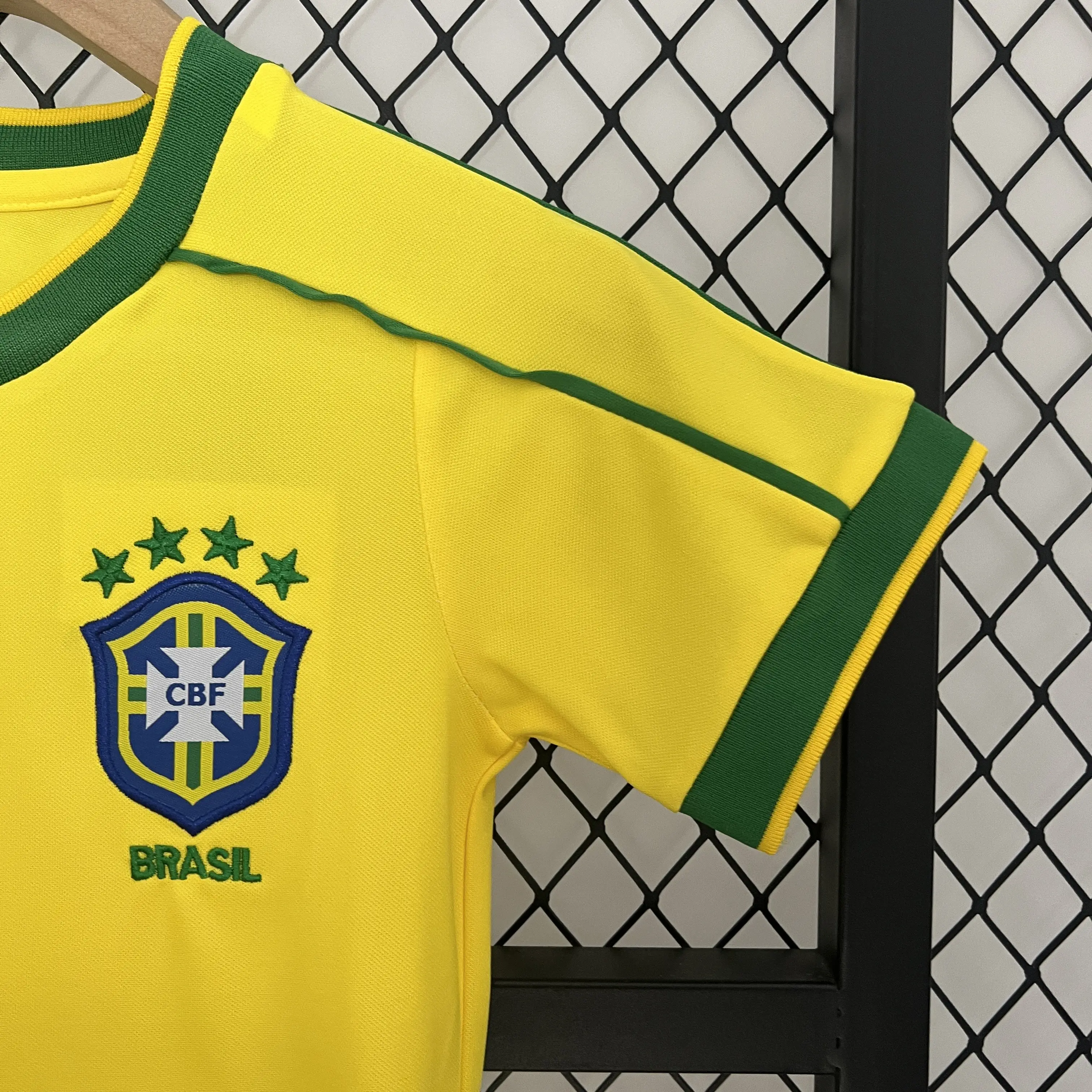 ブラジル代表 ホーム 1998 ユニフォーム キッズ 半袖 上下セット