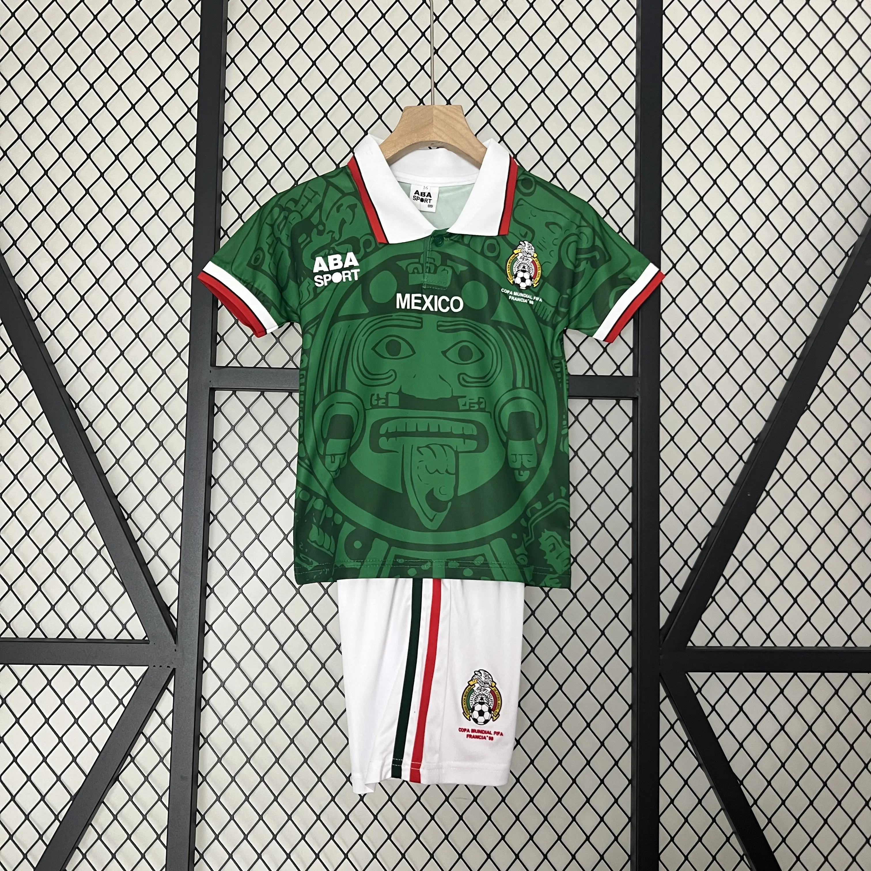 メキシコ代表 ホーム 1998 ユニフォーム キッズ 半袖 上下セット