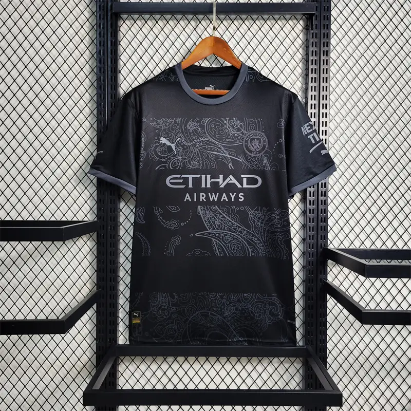 マンチェスター シティ 2023/2024 ユニフォーム 半袖 Tシャツ スペシャル エディション ブラック ファン バージョン