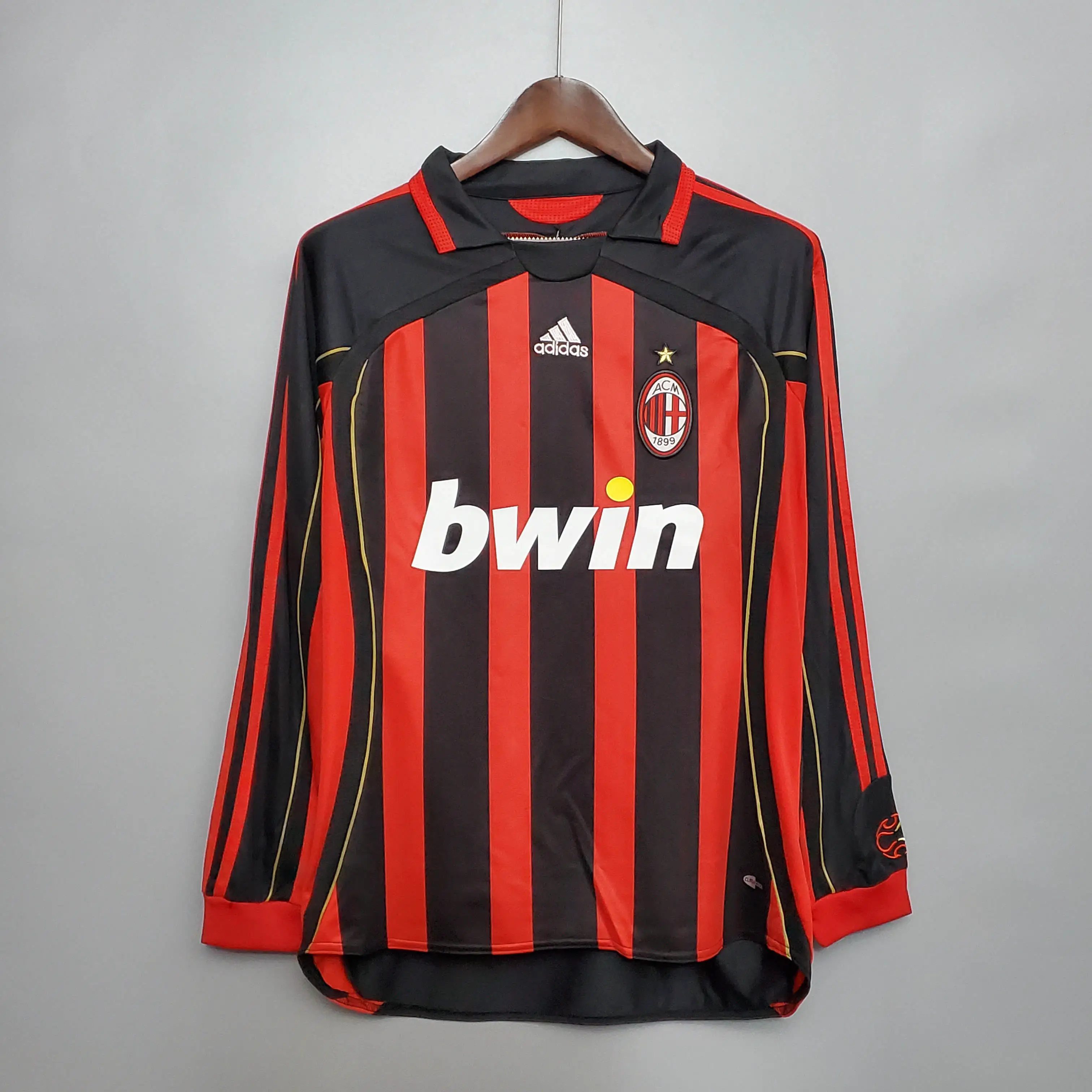 ACミラン ホーム 2006/2007 レトロ ユニフォーム 長袖 Tシャツ