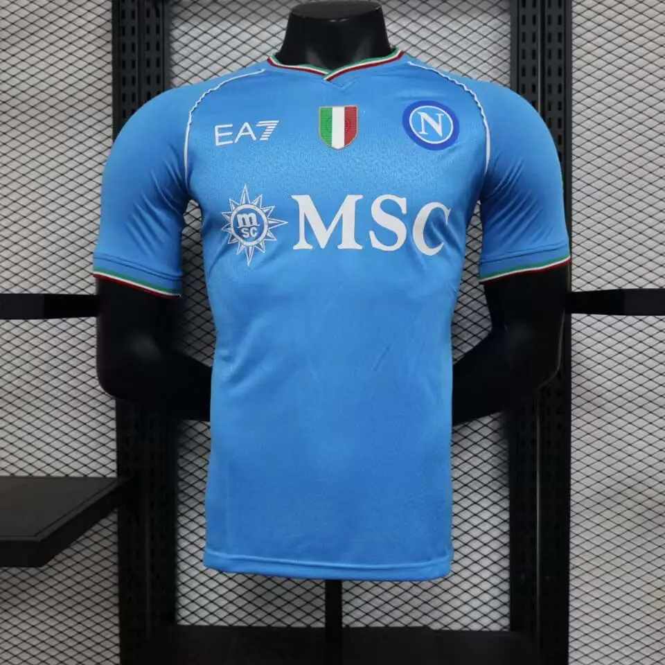 ナポリ ホーム 2023/2024 プレーヤーバージョン ユニフォーム 半袖 Tシャツ