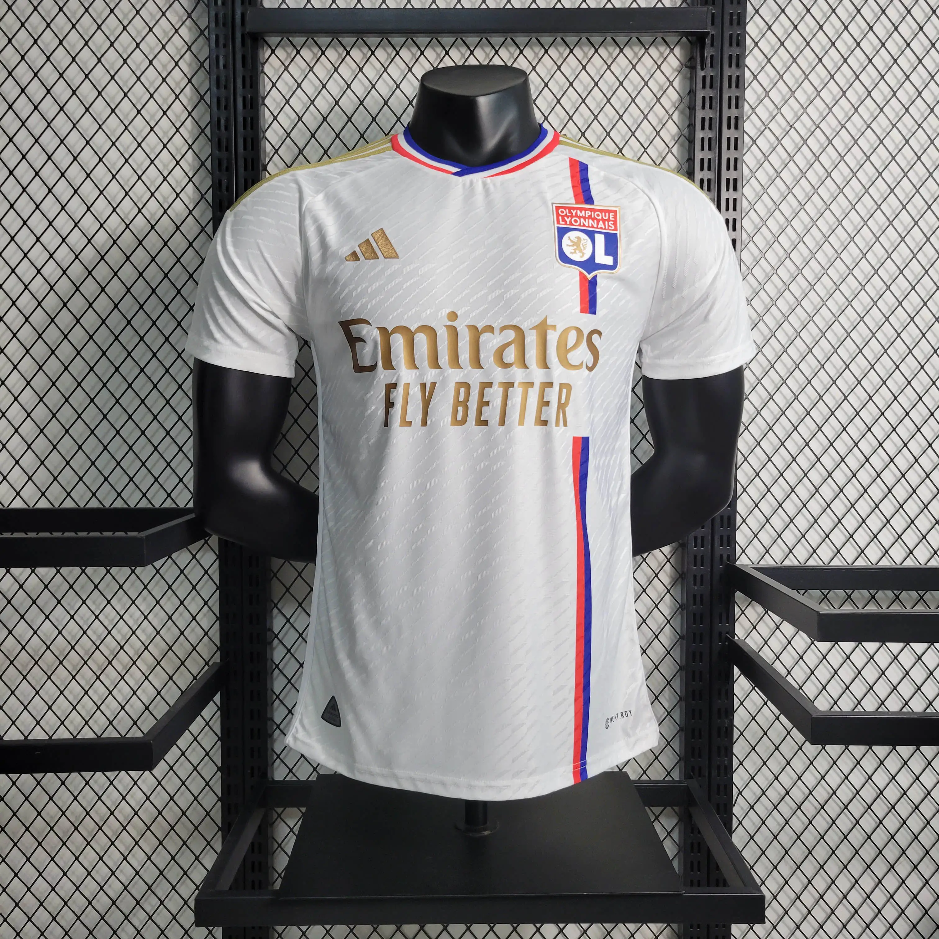リヨン ホーム 2023/2024 プレーヤーバージョン ユニフォーム 半袖 Tシャツ